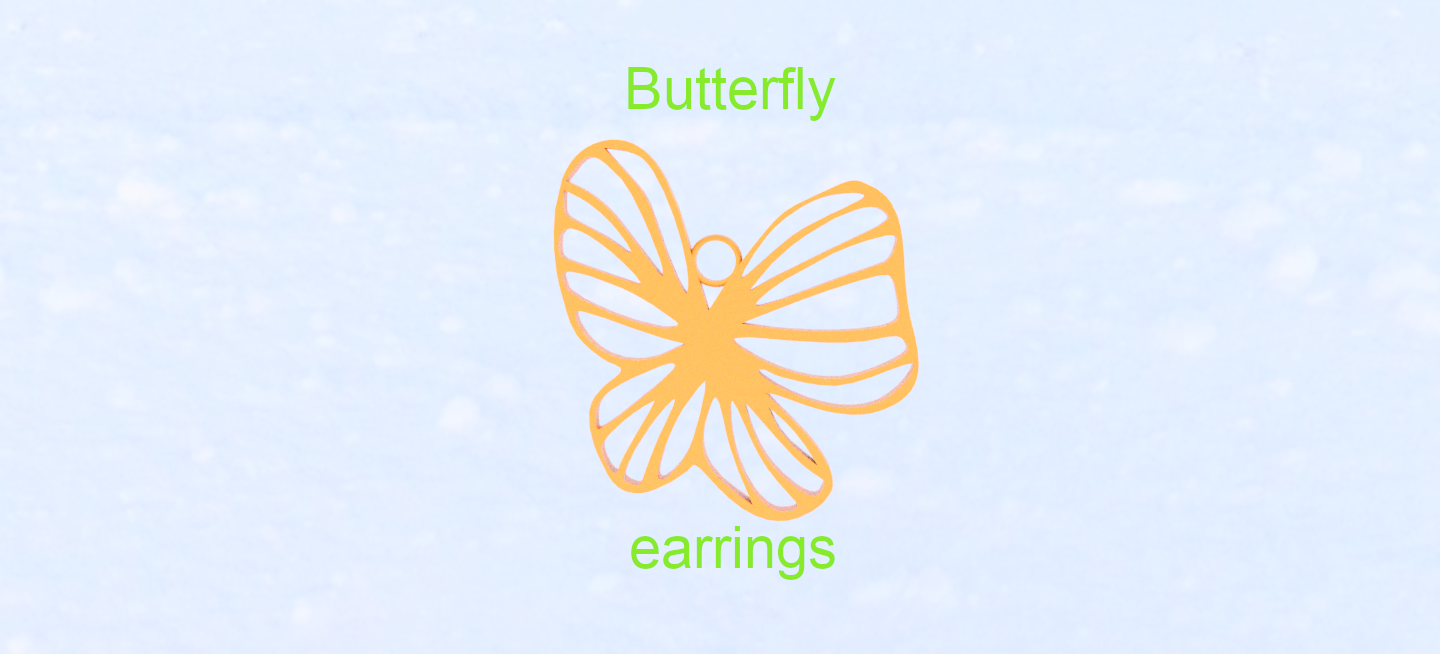 This is an earring in the shape of a butterfly