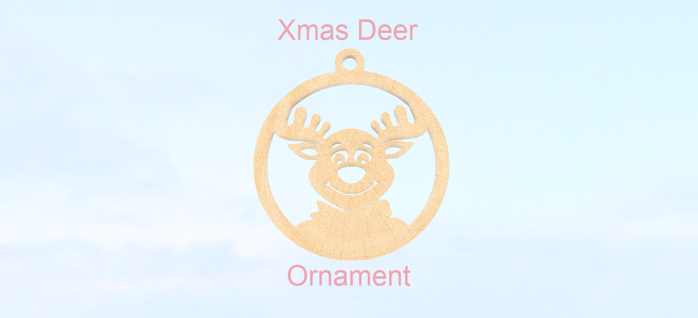 Christmas deer ornament for holiday decoration