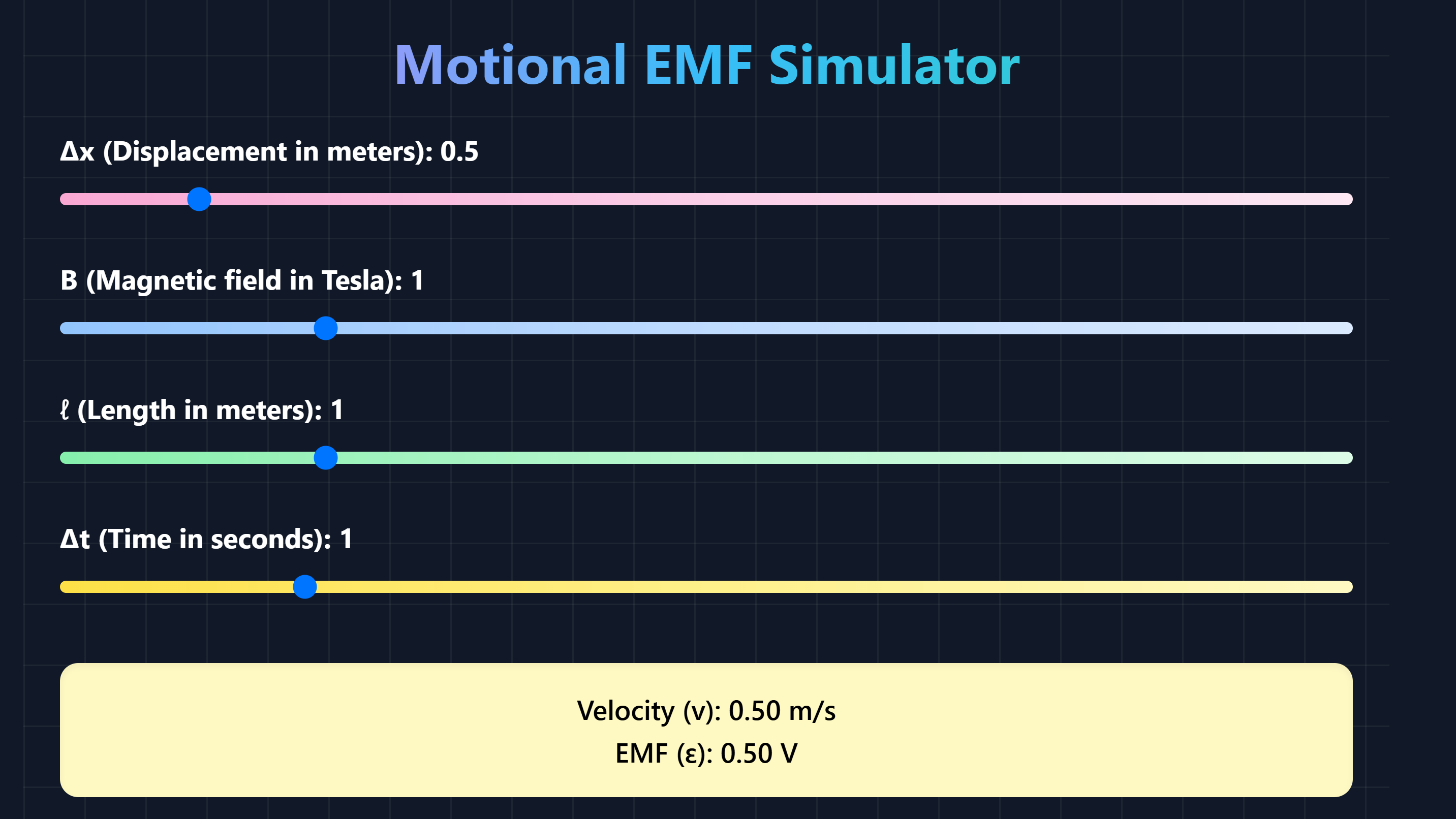 A visualization of a physics simulator