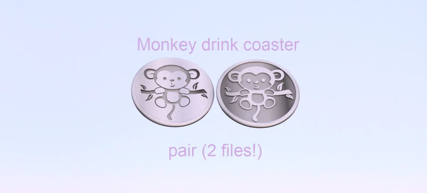 Monkey-themed coaster for drinks
