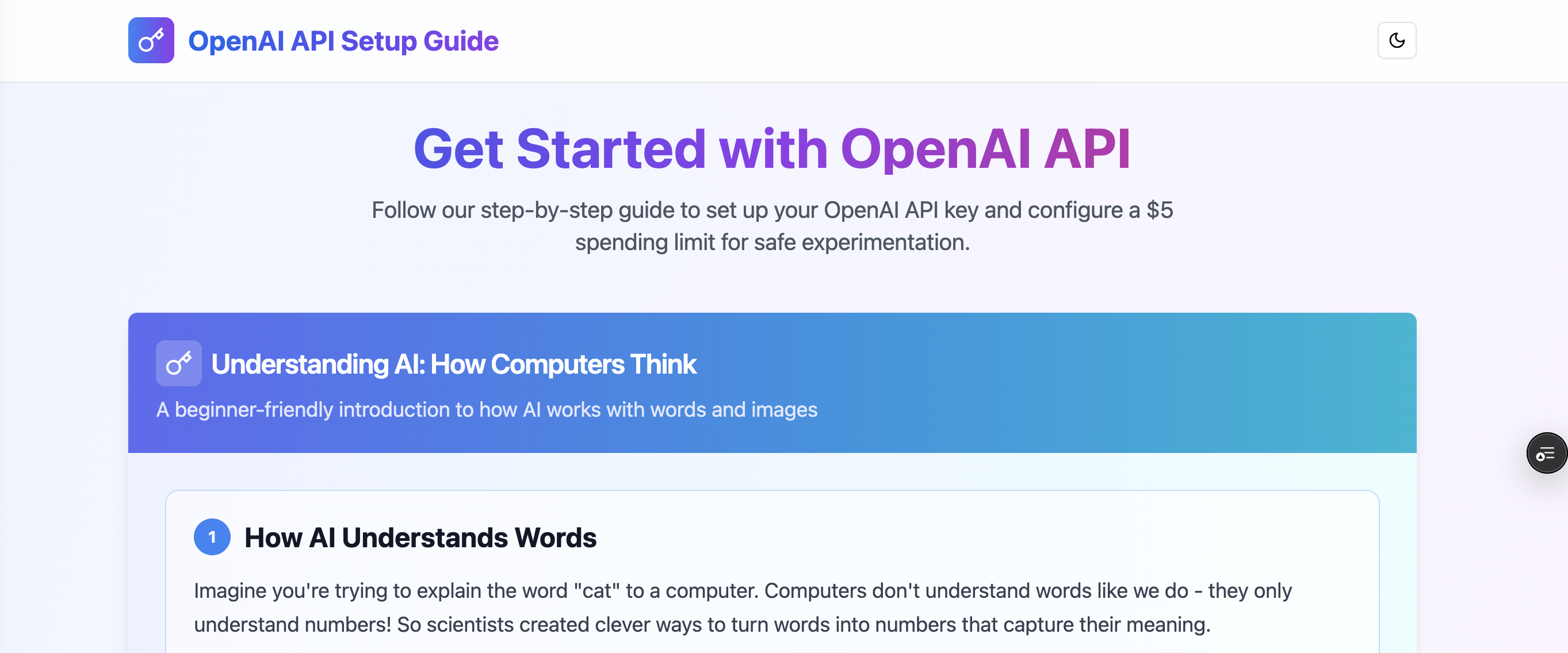 A workspace with code snippets for Open AI API integration