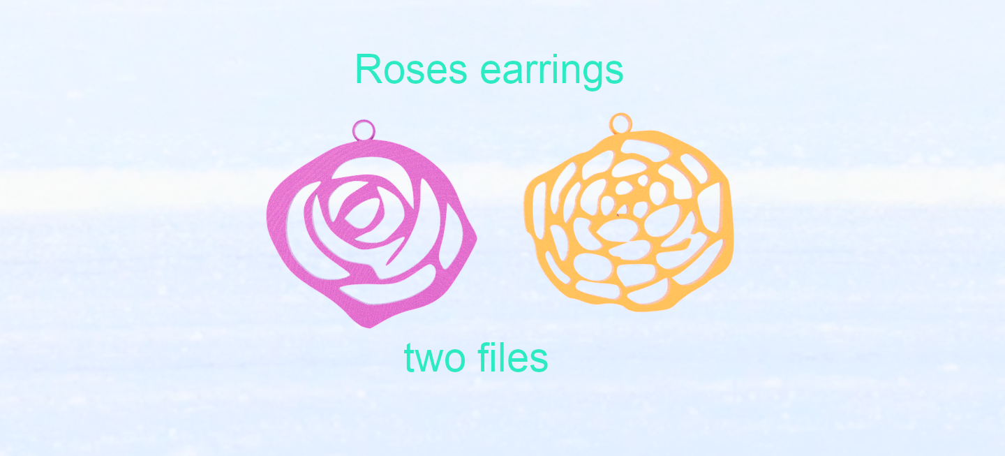 A set of roses earrings