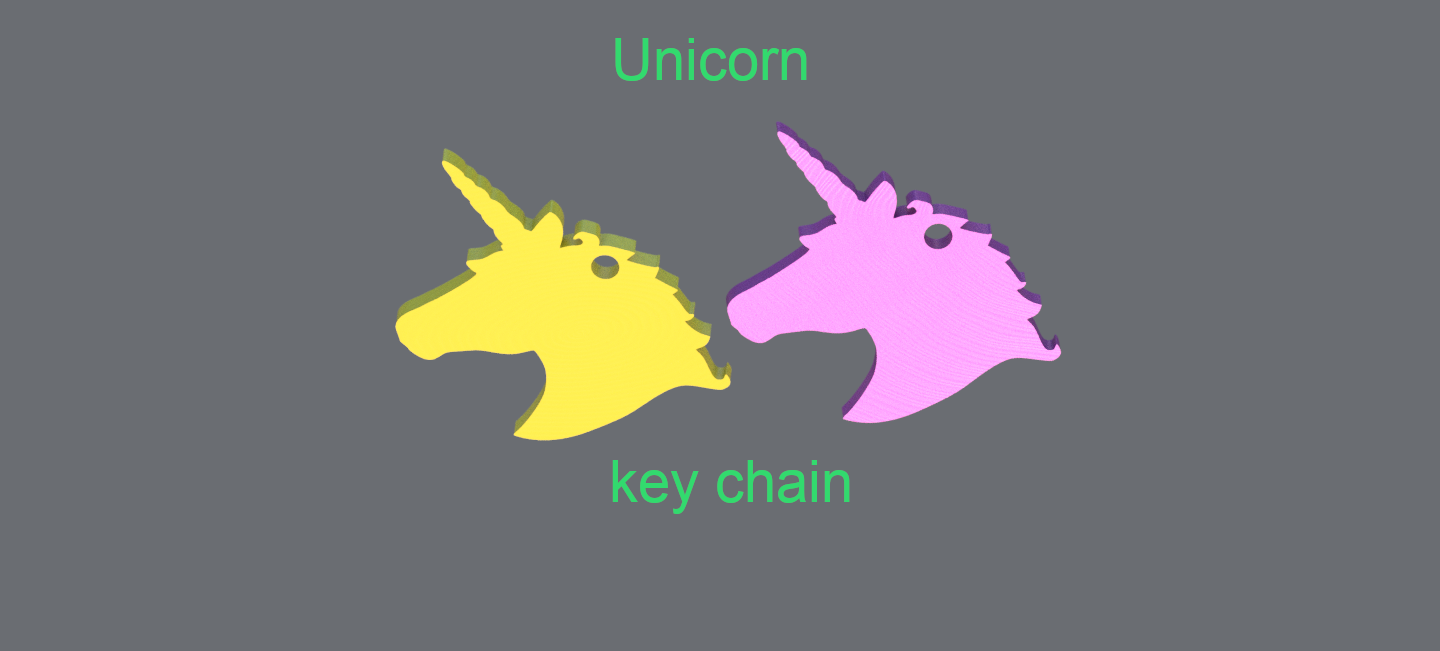 A unicorn keychain.