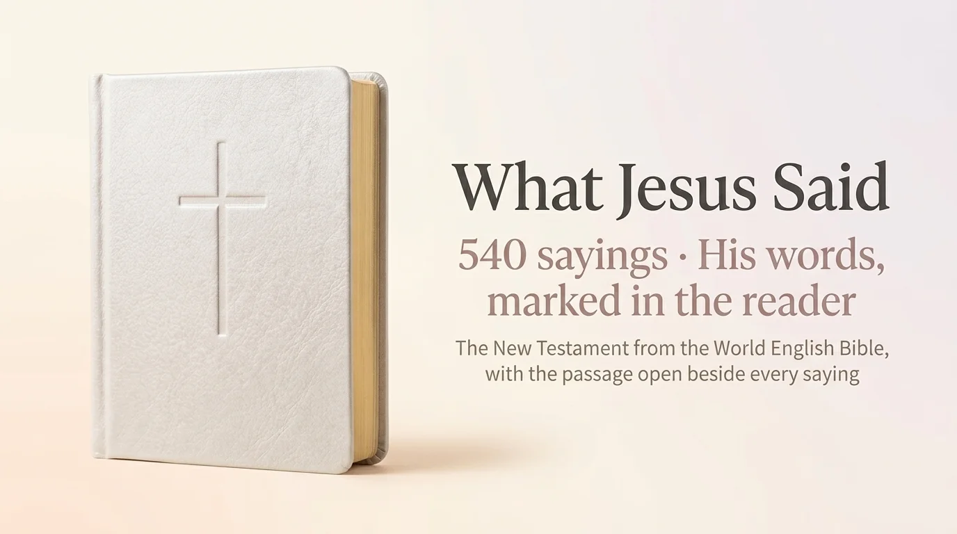 What Jesus Said reader featuring 540 New Testament sayings